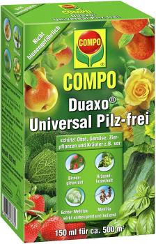 COMPO Duaxo Universal Pilz-frei 150 ml, Fungizid, Bekämpfung von Pilzkrankheiten an Obst, Gemüse, Zierpflanzen, Kräutern, Konzentrat inkl. Messbecher